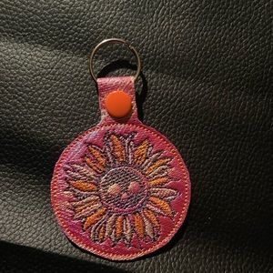 Skull sunflower keychain